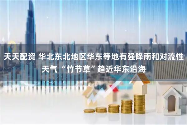 天天配资 华北东北地区华东等地有强降雨和对流性天气 “竹节草”趋近华东沿海